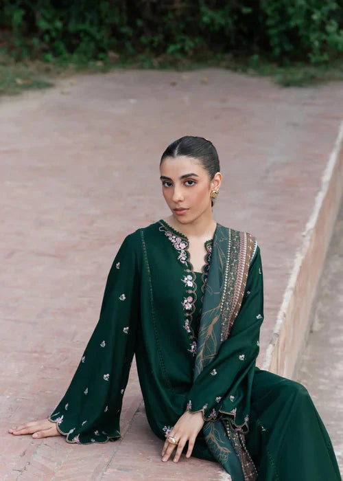 ZIVA GREEN LAWN EMBROIDERY 3 PIECE SUIT -