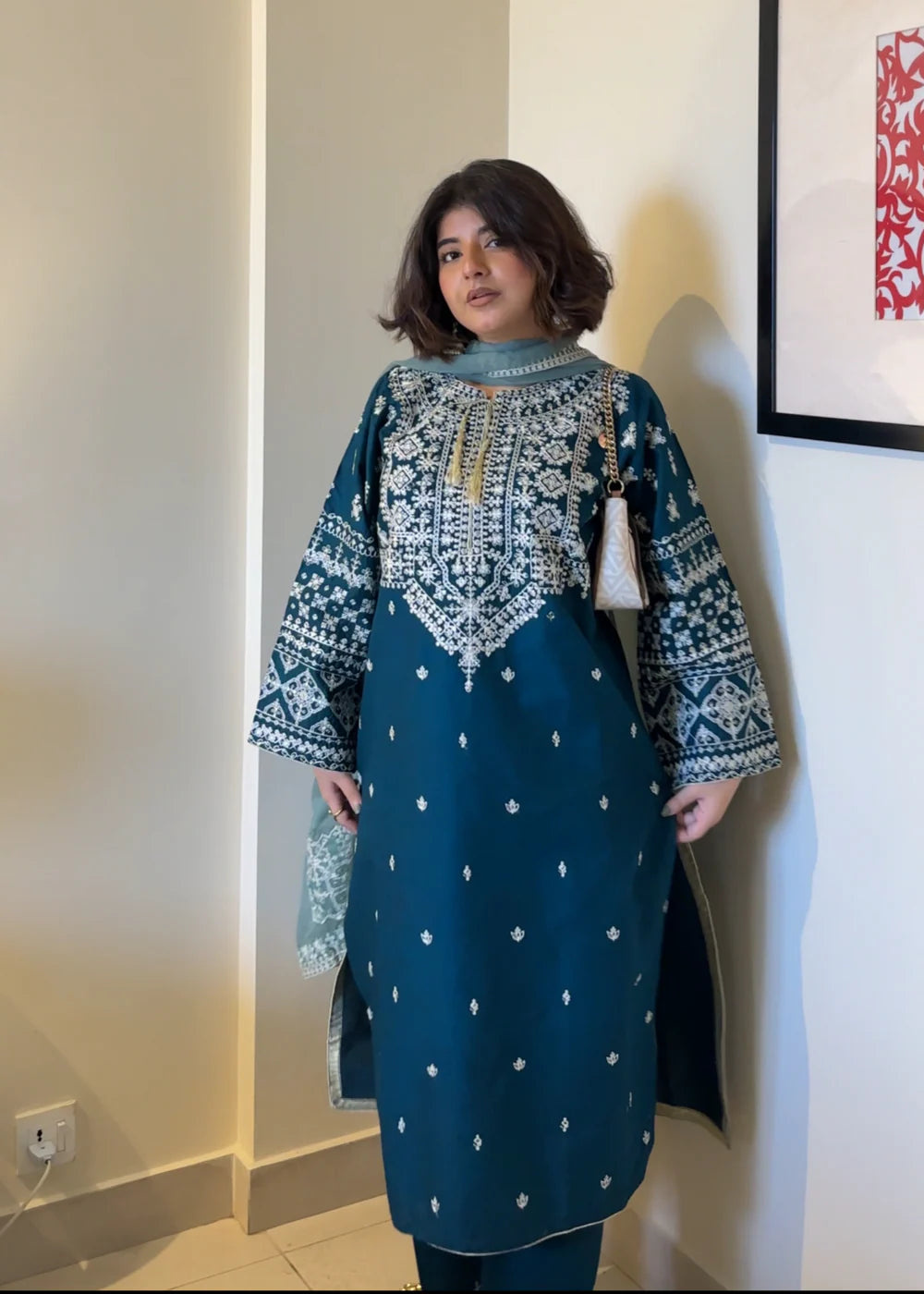 Arfa Embroidered lown cotton