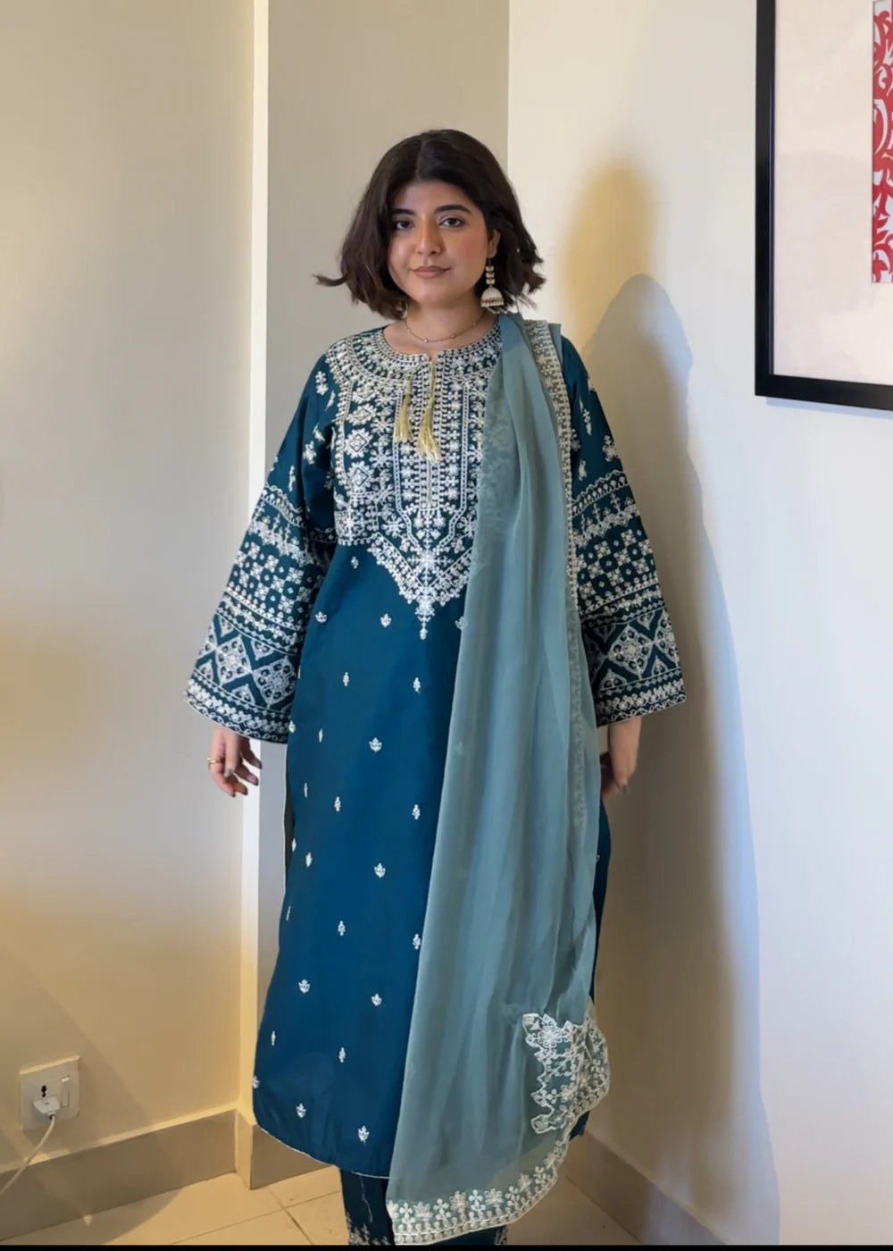 Arfa Embroidered lown cotton