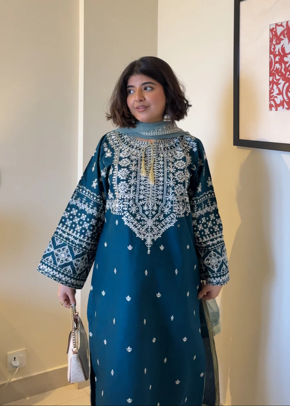 Arfa Embroidered lown cotton