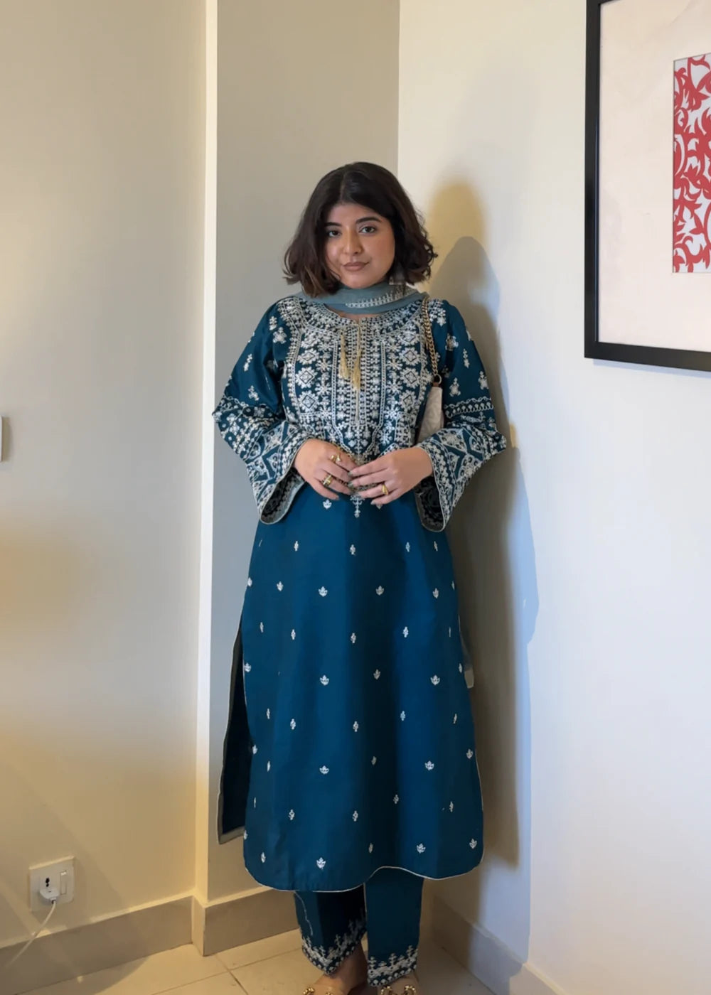 Arfa Embroidered lown cotton